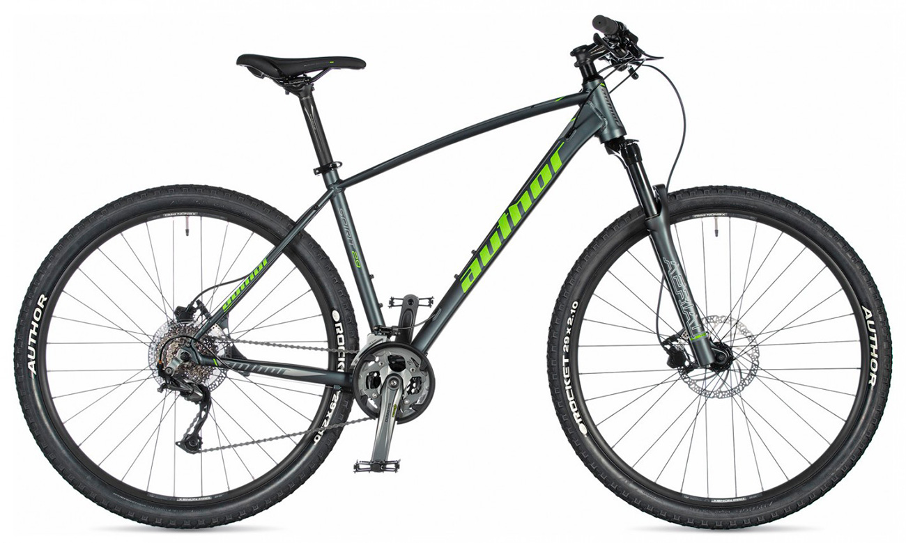 Фотография Велосипед AUTHOR Spirit 29" (2020) 2020 Серо-зеленый